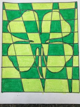 Preview of St. Patrick's Day Op Art