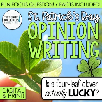 Preview of St. Patrick's Day Opinion Writing Lesson & Activity