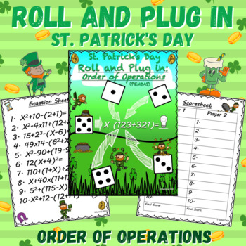 Preview of St. Patrick's Day Order of Operations / PEMDAS Activity | 5th & 6th Grade Math