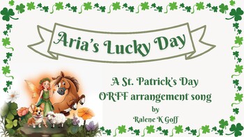 Preview of St. Patrick's Day Orff song arrangement and coloring activity