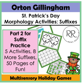 Preview of St. Patrick's Day Orton Gillingham Activities: Morphology Suffixes Part 2