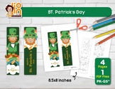 St. Patrick's Day PRINTABLE  Bookmarks for Kids | St. Patr