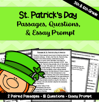 Preview of St. Patrick's Day Paired Passages - 5th & 6th Grade