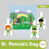 St. Patrick's Day Paper Puppets with Standing Scene