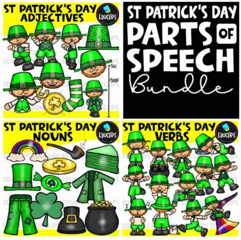 Preview of St Patrick's Day - Parts Of Speech Clip Art Bundle {Educlips Clipart}