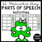 St. Patrick's Day Parts of Speech Cut & Paste- Nouns, Adje