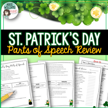 St. Patrick's Day - Parts of Speech / Grammar Review Activity by Addie ...