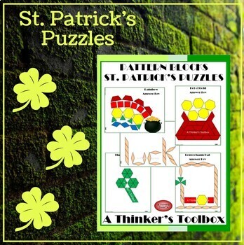 Preview of St. Patrick's Day Pattern Block Mat Printables & Worksheets