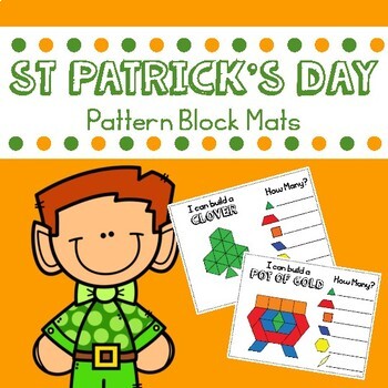 Preview of St Patricks Day Math with Pattern Blocks