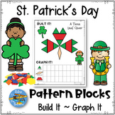 St. Patrick's Day Pattern Blocks Puzzles Work Mats and Graphing