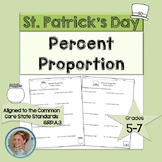 St. Patricks Day Percent Proportion Partner Practice
