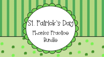 Preview of St. Patrick's Day Phonics Bundle Seesaw Slides