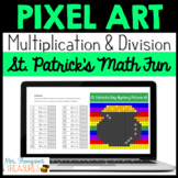 St. Patrick's Day Pixel Art Math - 2 & 3 Digit Multiplicat