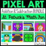 St. Patrick's Day Pixel Art Math - Addition and Subtractio