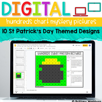 Preview of St Patrick's Day Pixel Art Mystery Pictures for Google Sheets and Excel 