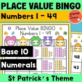 St Patrick's Day Place Value BINGO Numbers 1 to 49 Kinderg