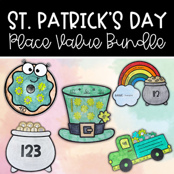 Preview of St. Patrick's Day Place Value Math Craft Bundle