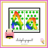 St. Patrick's Day Play dough letter mats (uppercase & lowercase)