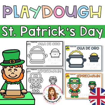 Preview of St. Patrick's Day Playdough mats. Fine motor. March.