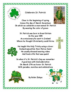 St. Patrick's Day Printable Poem