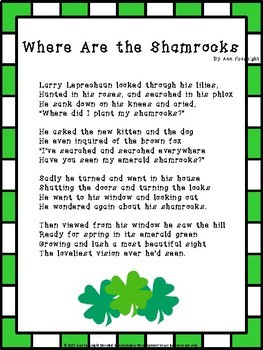 St. Patrick's Day Printable Poem - Juggling Act Mama