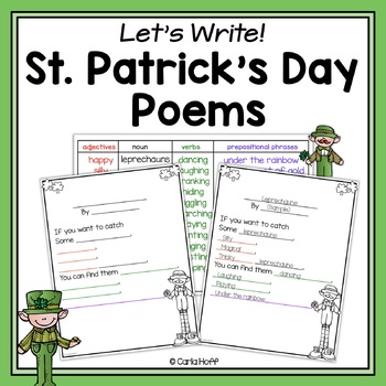 Preview of ST. PATRICK'S DAY  Poetry Writing Templates and Tools  for Young Writers