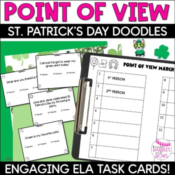 Preview of St. Patrick's Day Point of View Activity Coloring Doodles