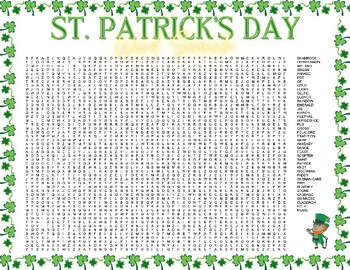 Preview of St. Patrick’s Day Poster Word Search