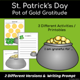 St. Patrick's Day Pot of Gold Gratitude Activity & Printab
