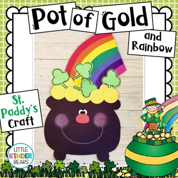 Preview of St. Patrick's Day Pot of Gold and Rainbow Craft