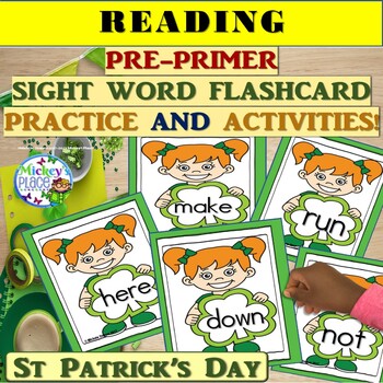 Preview of St. Patrick's Day Pre-Primer Sight Word Flashcard Practice and Activities