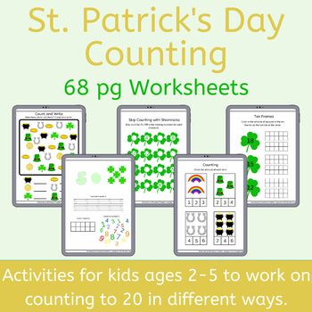 Preview of Counting Morning Work with St. Patrick's Day Decor for Preschool & Kindergarten