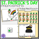 St. Patrick's Day Prepositions Adapted Book Match Follow D