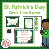 St. Patrick's Day Preschool Circle Time Games for Letters,