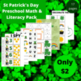 St. Patrick's Day Preschool Preschool Math and Literacy Pack