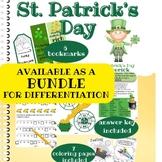 St. Patrick's Day activities 2- vocabulary, writing, math,