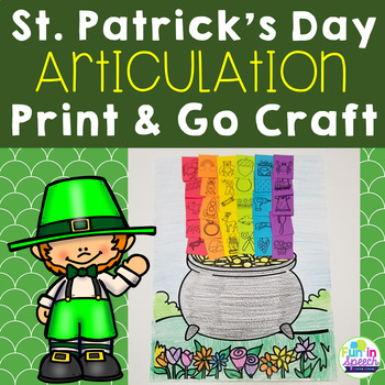 Preview of St. Patrick's Day Speech Therapy Craft for Articulation