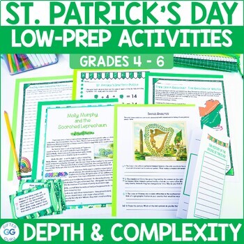 Preview of St. Patrick's Day Depth & Complexity Print & Go Low-Prep Activities Test Prep