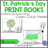 St. Patrick's Day Printable Books Actions and Describing S