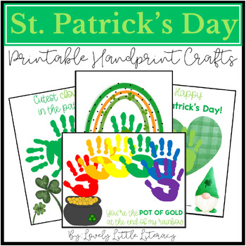Preview of St. Patrick's Day Handprint Crafts, Printable, Keepsake Art Activity