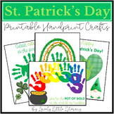 St. Patrick's Day Handprint Crafts, Printable, Keepsake Ar