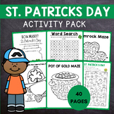 St. Patrick's Day FUN Activities Packet NO PREP | Puzzles 