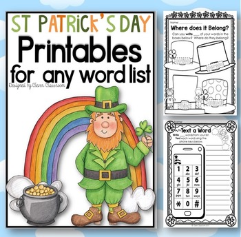 Preview of St. Patrick's Day Printables for any Word List
