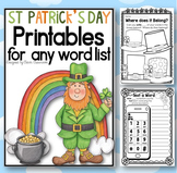 St. Patrick's Day Printables for any Word List
