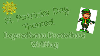 Preview of St. Patrick's Day Procedure Writing