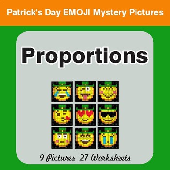 St. Patrick's Day: Proportions - Color-By-Number Math Mystery Pictures