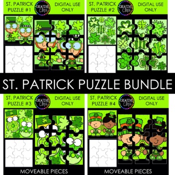 Preview of St. Patrick's Day Puzzle Clipart Bundle {Moveable Images}
