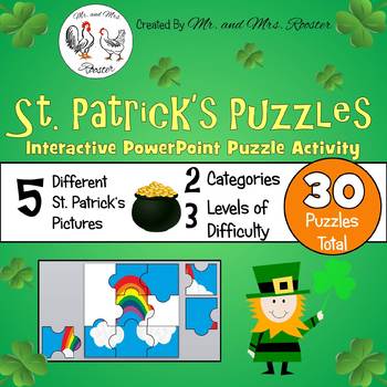 Preview of St. Patrick's Day Puzzles - Google Classroom Puzzles PK-8 {Tech Activity}