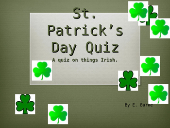 Preview of St. Patrick's Day Quiz