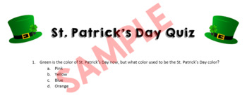 Preview of St. Patrick's Day Quiz (Quick and Fun)
